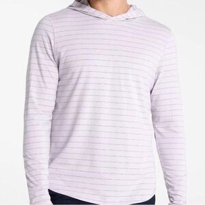 VRST Striped Pale Purple Lightweight Men's Hoodie Shirt